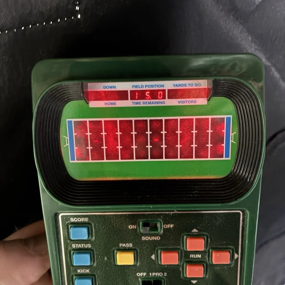 Mattel Classic Football 2 Sports Handheld Electronic Game 2002 Tested Working